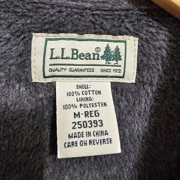 L.L. Bean plaid shearling Jacket lined button down size medium - Picture 10 of 10